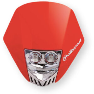 Polisport HMX Led  Dual Headl., Rød