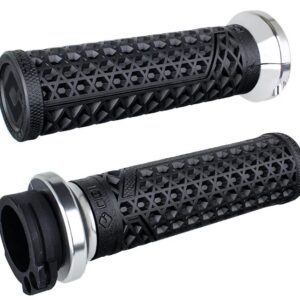 ODI Harley-Davidson V-TWIN Lock-On Grip Set, Black/Silver